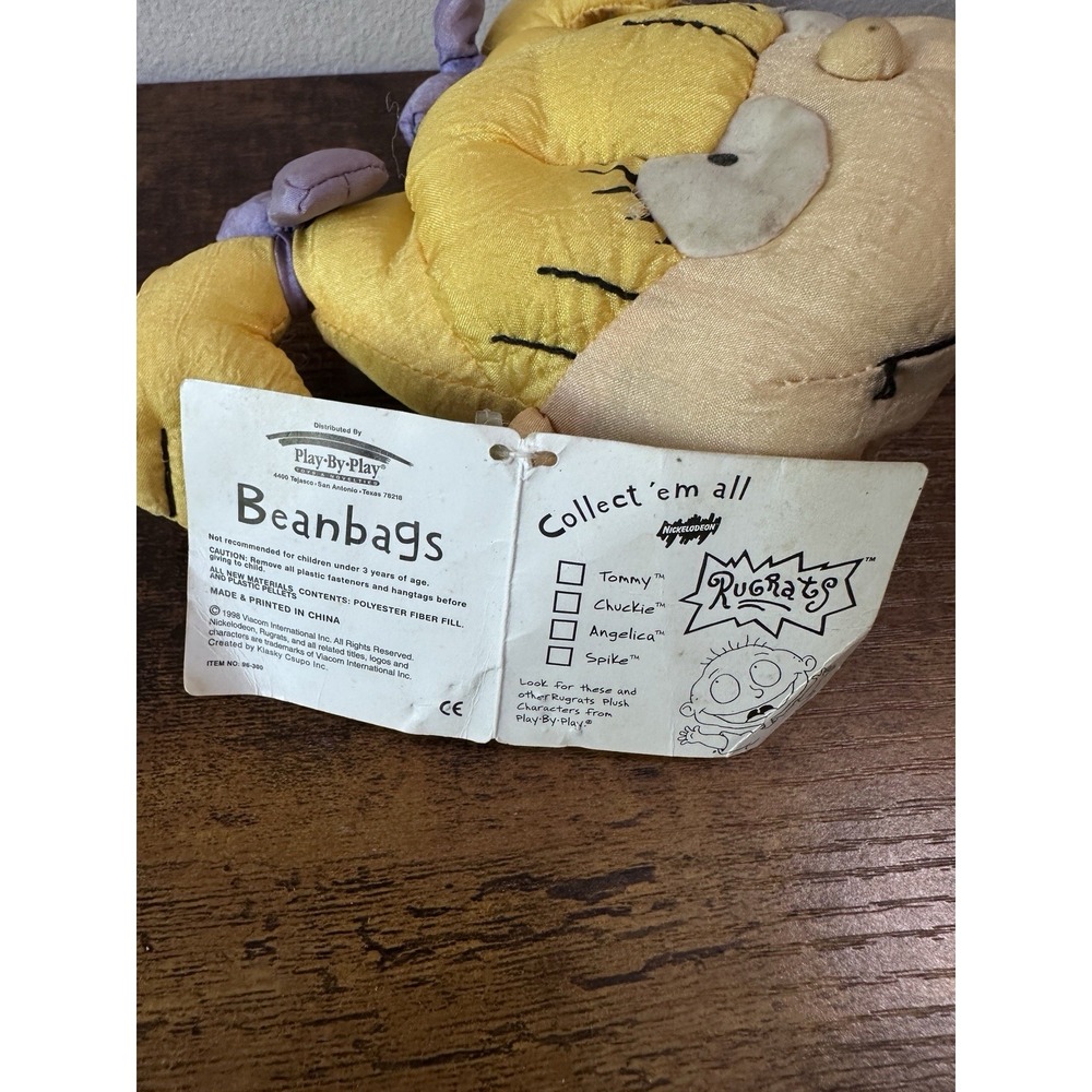 Vintage 1998 Rugrats Angelica Pickles Beanbag Plush Play-By-Play Nickelodeon Tag - Picture 4 of 8